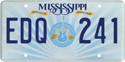 MS license plate EDQ241