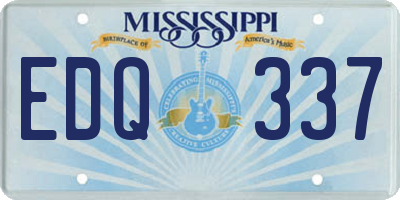 MS license plate EDQ337