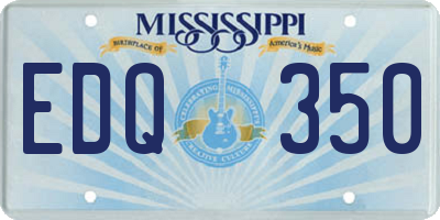 MS license plate EDQ350