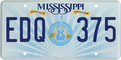 MS license plate EDQ375