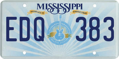 MS license plate EDQ383