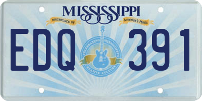MS license plate EDQ391