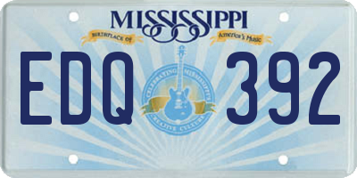 MS license plate EDQ392