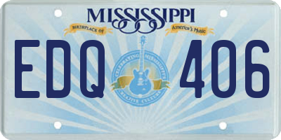 MS license plate EDQ406
