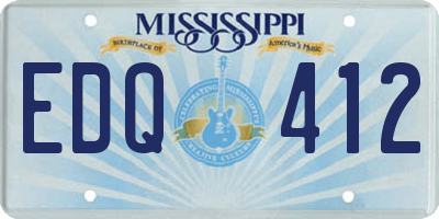 MS license plate EDQ412