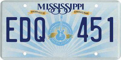 MS license plate EDQ451