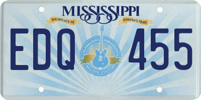 MS license plate EDQ455