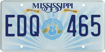 MS license plate EDQ465