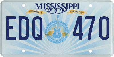 MS license plate EDQ470