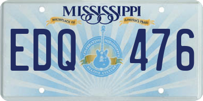 MS license plate EDQ476