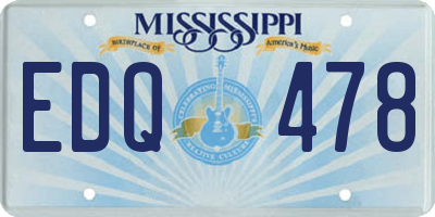 MS license plate EDQ478