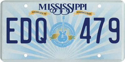 MS license plate EDQ479