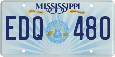 MS license plate EDQ480