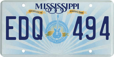 MS license plate EDQ494