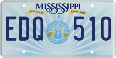 MS license plate EDQ510