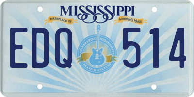 MS license plate EDQ514