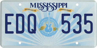 MS license plate EDQ535