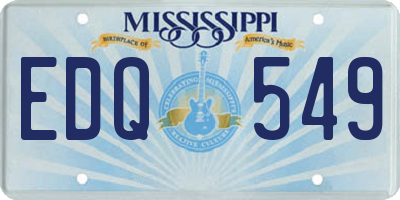 MS license plate EDQ549