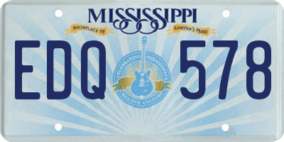 MS license plate EDQ578