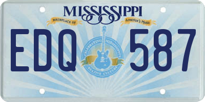 MS license plate EDQ587