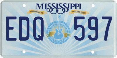 MS license plate EDQ597