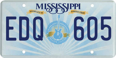 MS license plate EDQ605