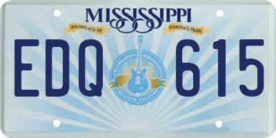 MS license plate EDQ615