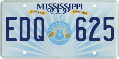 MS license plate EDQ625