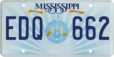 MS license plate EDQ662