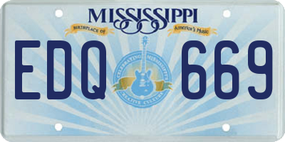 MS license plate EDQ669
