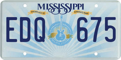 MS license plate EDQ675