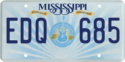 MS license plate EDQ685