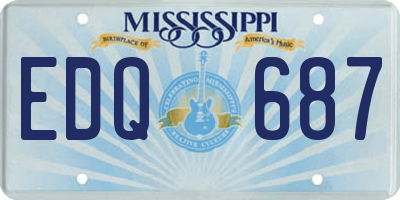 MS license plate EDQ687