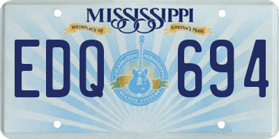 MS license plate EDQ694