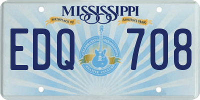 MS license plate EDQ708