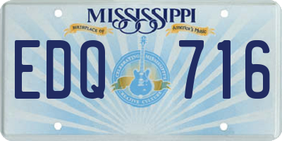 MS license plate EDQ716