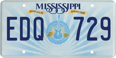 MS license plate EDQ729
