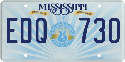 MS license plate EDQ730
