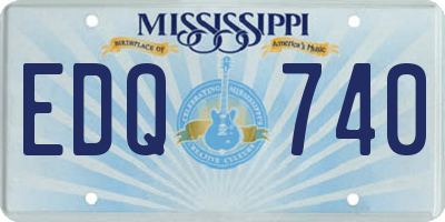 MS license plate EDQ740