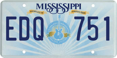 MS license plate EDQ751