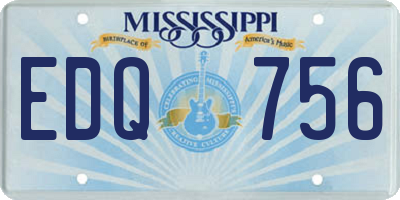 MS license plate EDQ756