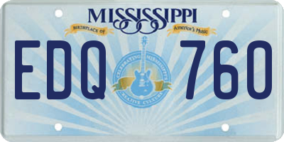 MS license plate EDQ760