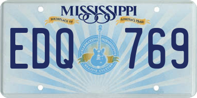 MS license plate EDQ769