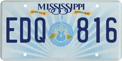 MS license plate EDQ816