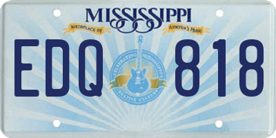MS license plate EDQ818