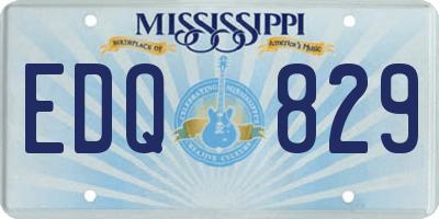 MS license plate EDQ829