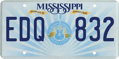 MS license plate EDQ832