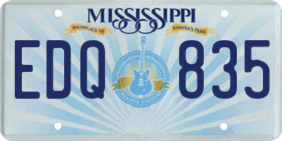 MS license plate EDQ835
