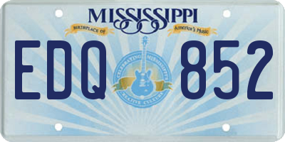 MS license plate EDQ852
