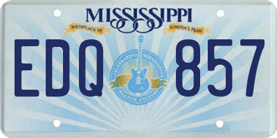 MS license plate EDQ857